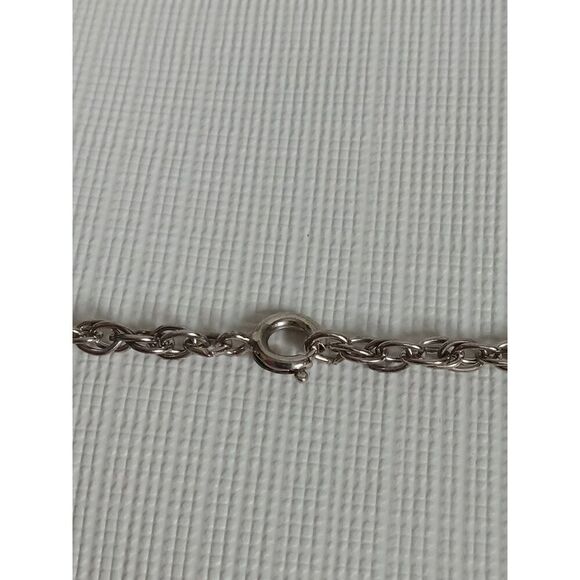 Solid White & Silver Toned Metal Rectangle Accents Long Length Layering Necklace - Picture 8 of 9